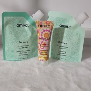 Amika The Kure Set Of Shampoo Conditioner And Moisture Cream